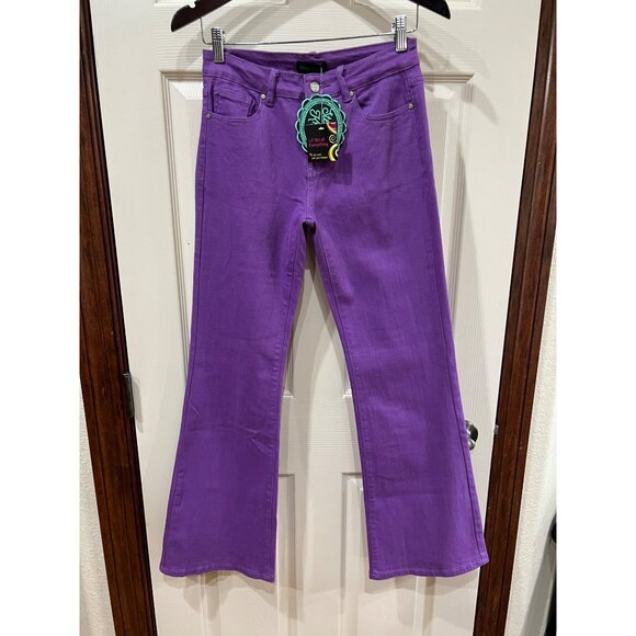 NWT Western Sterling Kreek Purple Flared Jeans Size 3/4 Cotton/Spandex Stretch - Picture 12 of 14